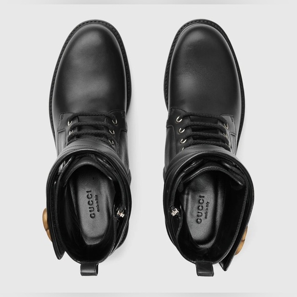 Gucci Women's Combat Boot with Double G Size 8.5 - Picture 11 of 13